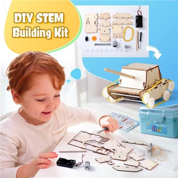 6 in 1 STEM Projects for Kids Ages 8-12, 3D Wooden Puzzles Model Car - Picture 6 of 6